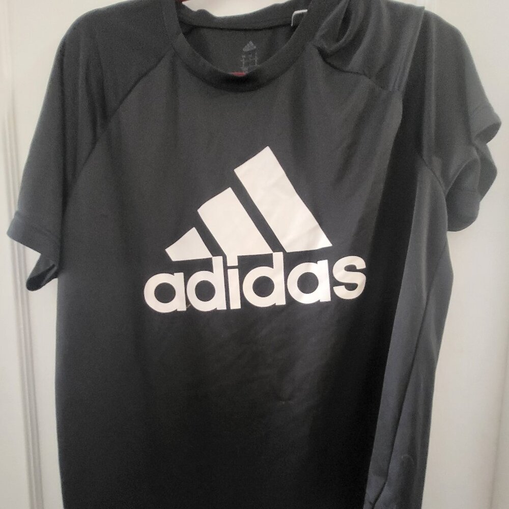 Clearance ADIDAS Black Climalite D2M Logo Training T-Shirt - Men's Size Large
